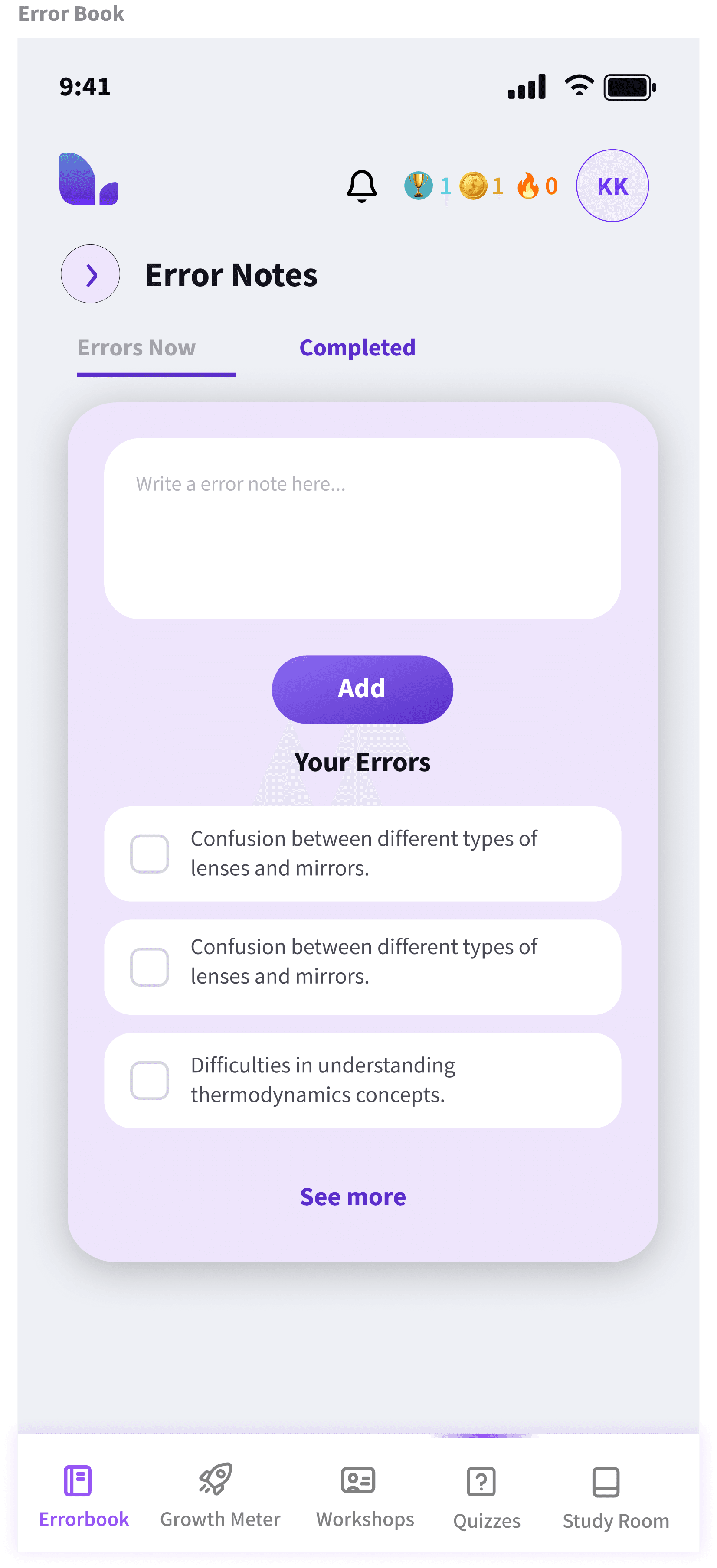 Error Book System